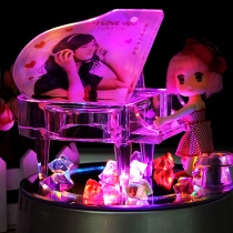水晶钢琴音乐盒 八音盒 生日礼物 女 创意女生朋友新奇浪漫定制 -