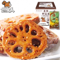 创食人香辣野莲藕 湖北特产藕片 好吃美食卤味小吃 休闲零食食品-