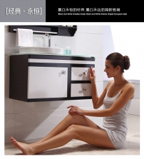 欧式PVC浴室柜组合洗脸盆洗漱台组合卫浴柜静灯